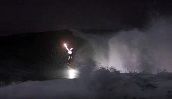 Surfers gathered in moonlit waters at Lower Trestles, hoping for uncrowded conditions